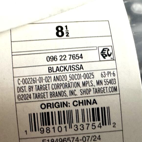 A New Day Flats Womens 8.5 Black Issa Rhinestone Mary Jane Ballet Trendy Cute - Picture 8 of 8